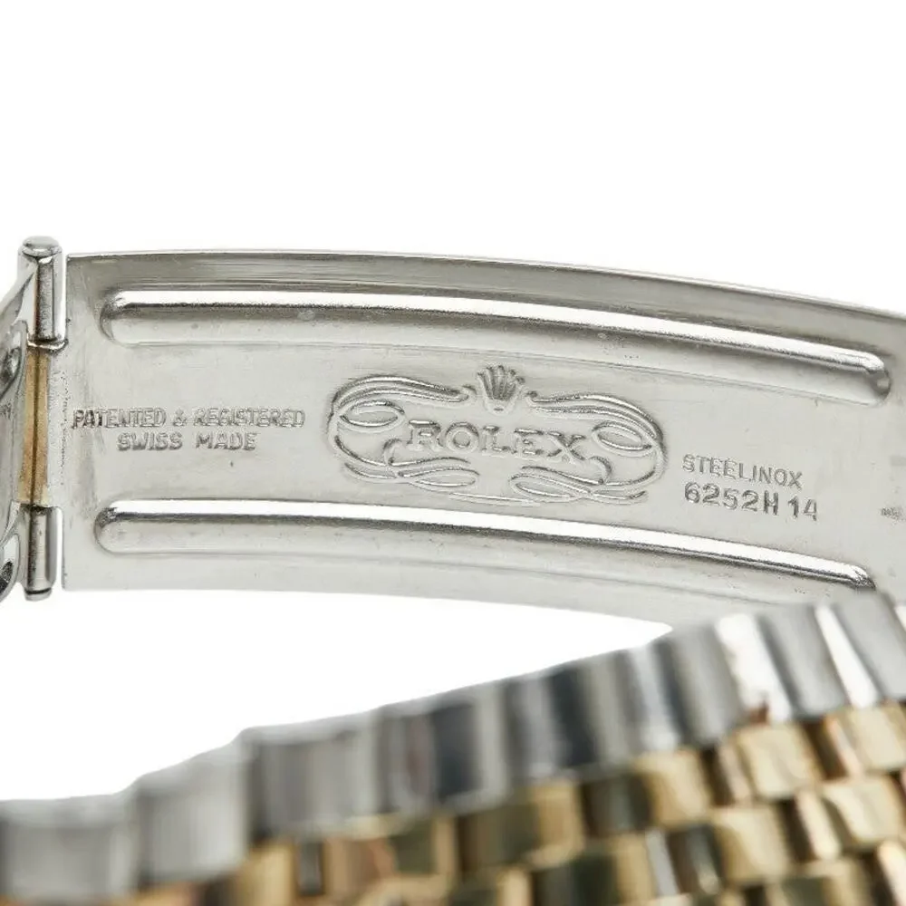 Rolex Datejust Automatic Stainless Steel 18K Yellow Gold Watch Silver